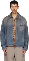 AMIRI Blue Bones Denim Blouson Jacket