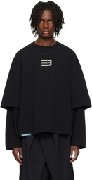 NAMESAKE Black Mayo Oversized Globe Double Sleeve T-shirt