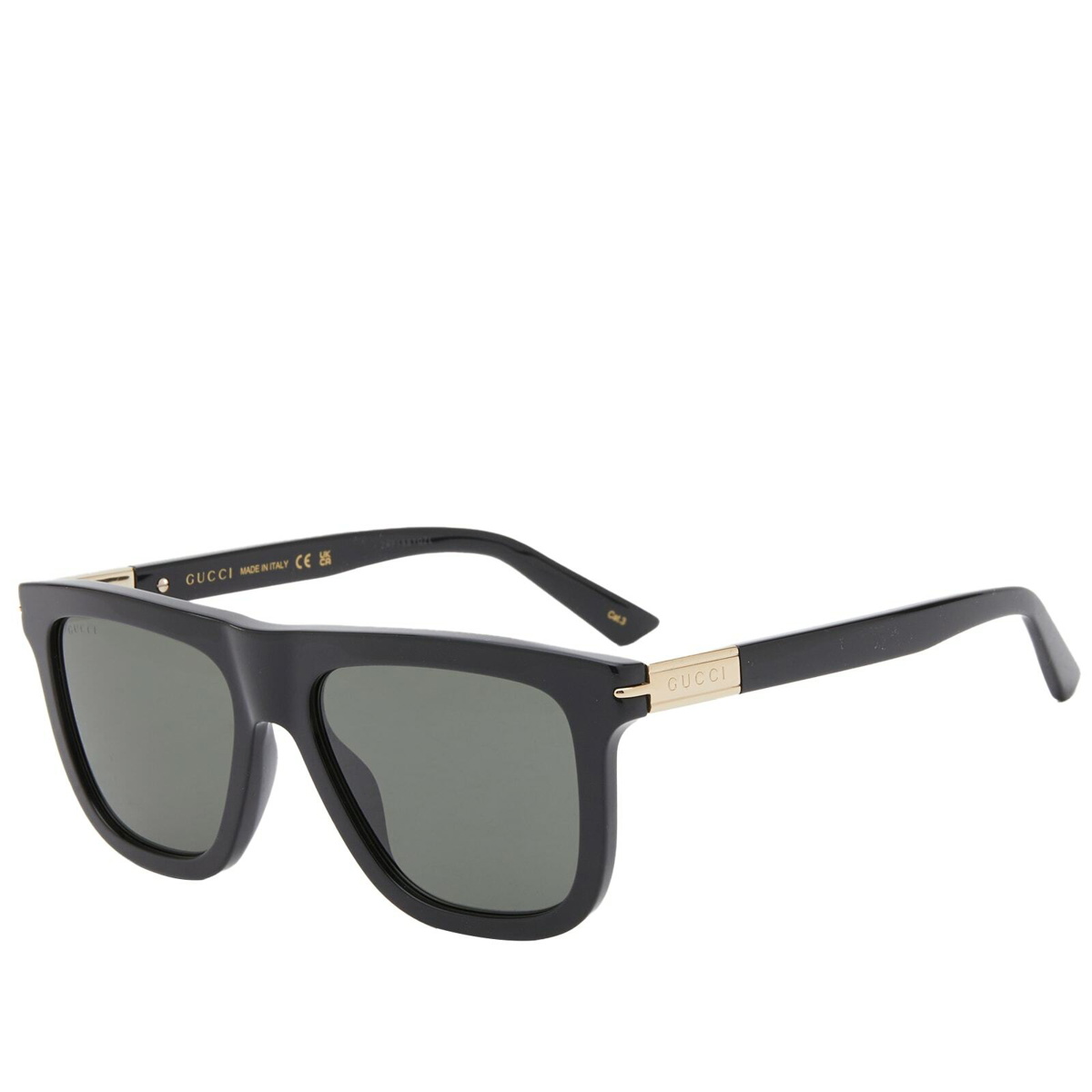 Photo: Gucci Men's Web Ingot Sunglasses in Black/Grey