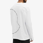 Moncler Men's Long Sleeve Macro Logo T-Shirt in White