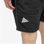 and wander Men's Nylon Taffeta Hiker Shorts in Black