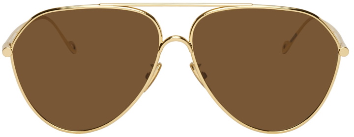 Photo: Loewe Gold & Brown Pilot Sunglasses