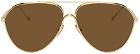 Loewe Gold & Brown Pilot Sunglasses