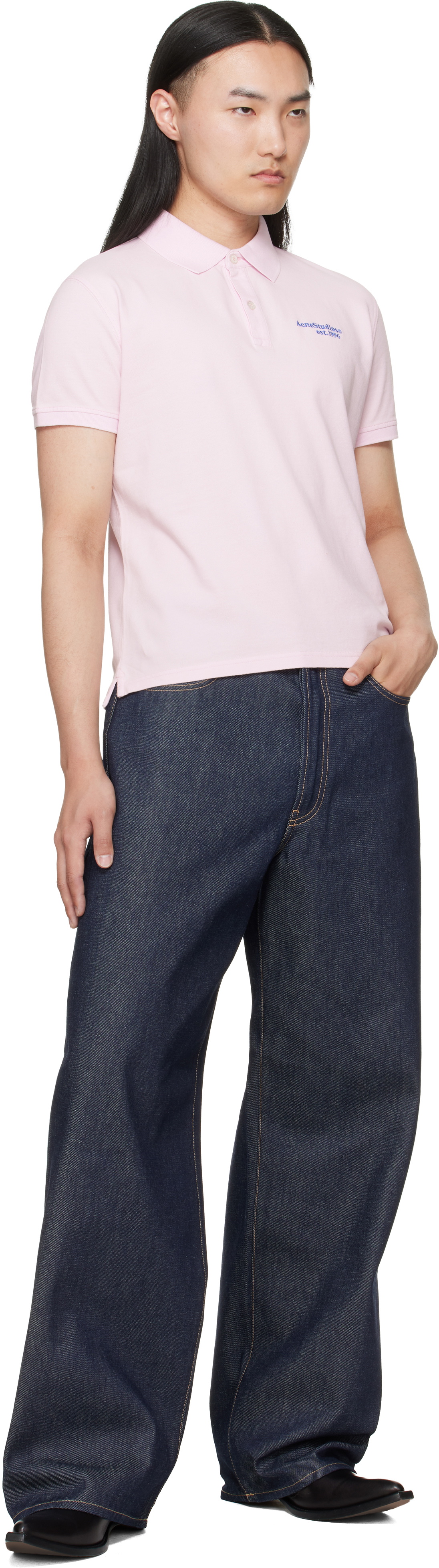 Acne Studios Pink Logo Polo