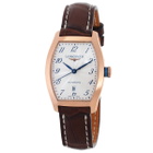 Longines Evidenza Automatic Silver Dial Brown Leather Ladies Watch L2.142.8.73.2