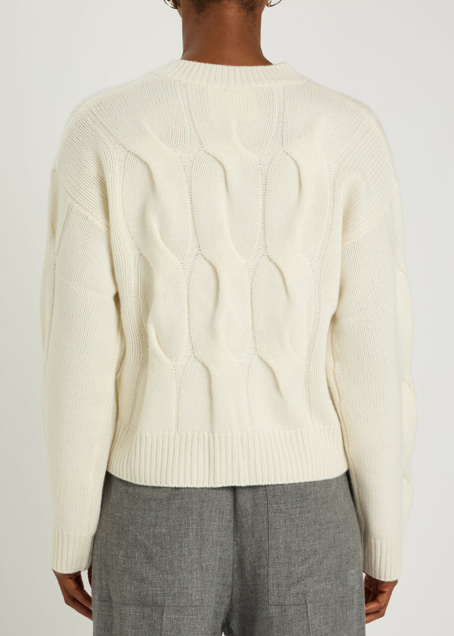 Lisa Yang Sammie Cable-knit Cashmere Jumper Cream
