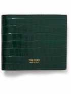 TOM FORD - Croc-Effect Leather Billfold Wallet