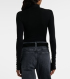 Agolde Wilma jersey turtleneck bodysuit