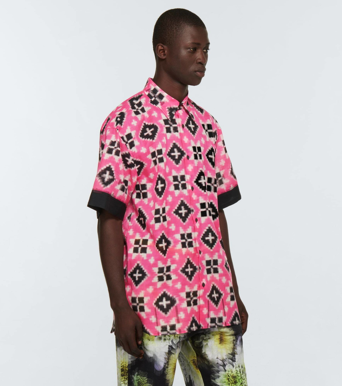 Dries Van Noten - Cotton ikat bowling shirt