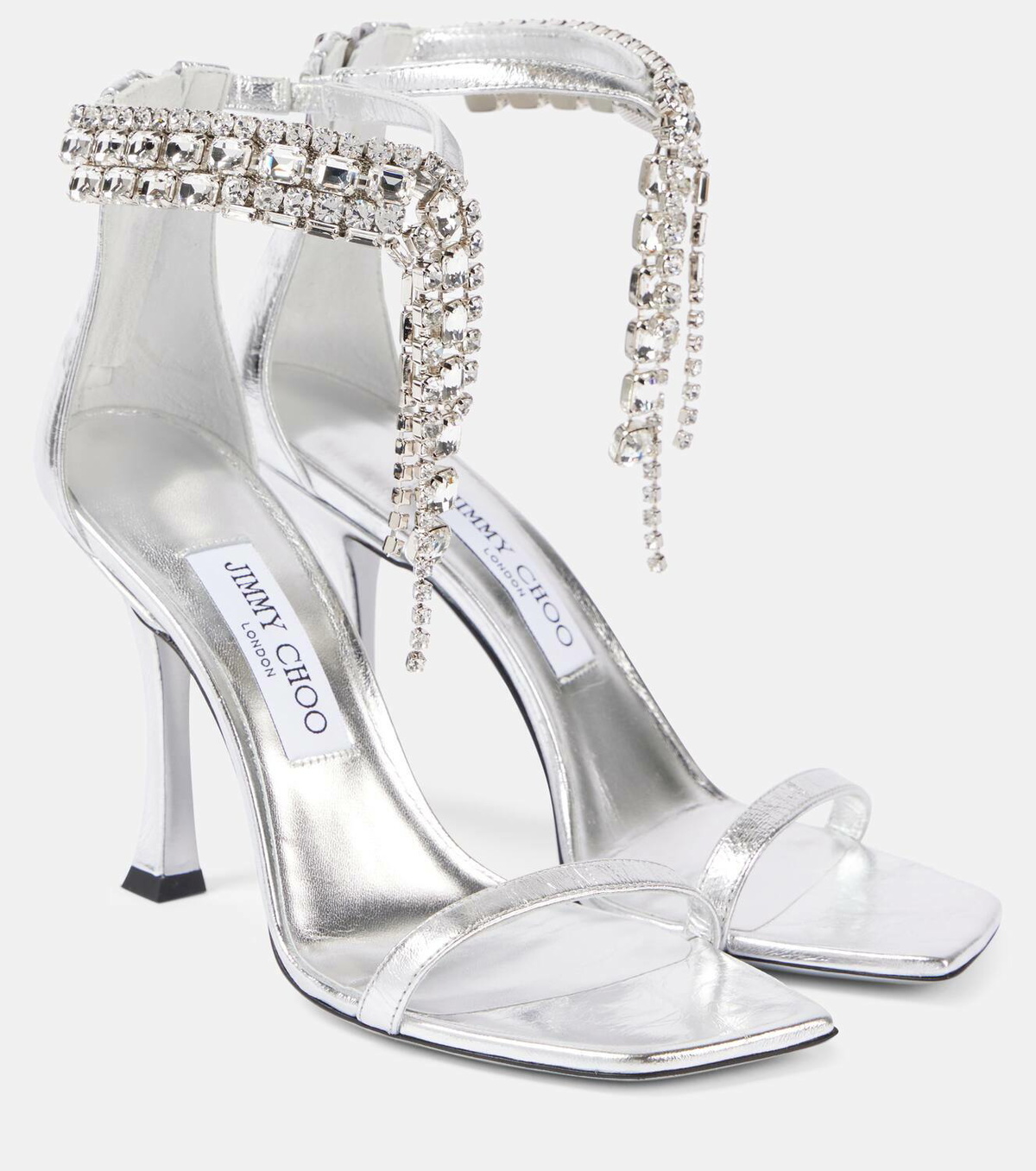 Jimmy Choo Verity 100 embellished leather sandals Jimmy Choo