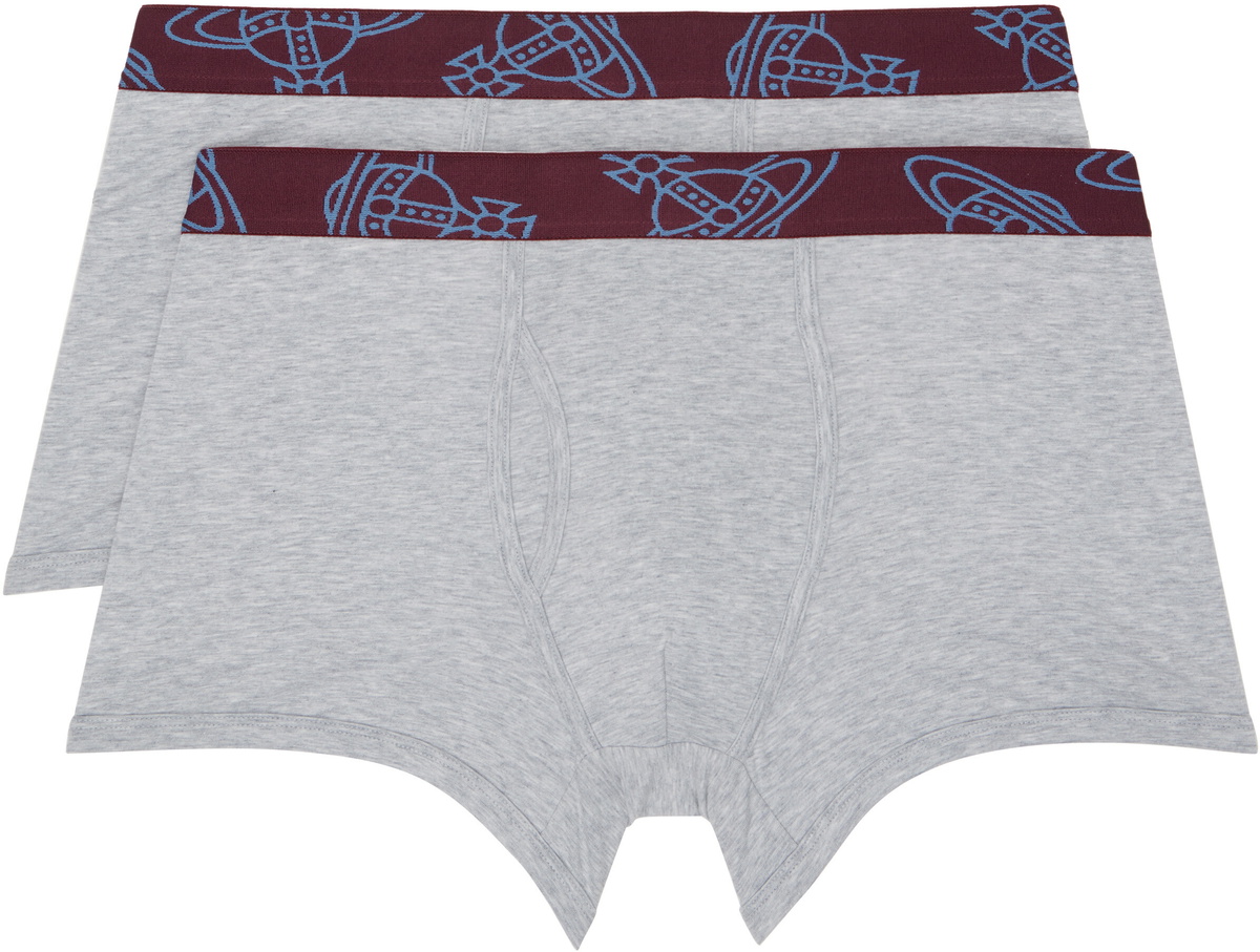 Vivienne Westwood Two-Pack Gray Cotton Boxer Briefs