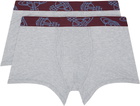 Vivienne Westwood Two-Pack Gray Cotton Boxer Briefs