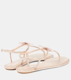 Rene Caovilla Embellished satin thong sandals