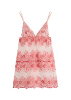 Fleur OF England Rosa Embroidered Tulle Chemise Pink