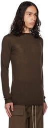 Rick Owens Brown Biker Level Sweater