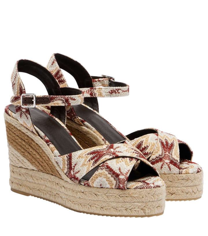 Photo: Missoni Carmen 110 lamé espadrille wedges