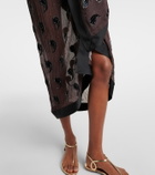Tory Burch Paisley silk-blend beach cover-up