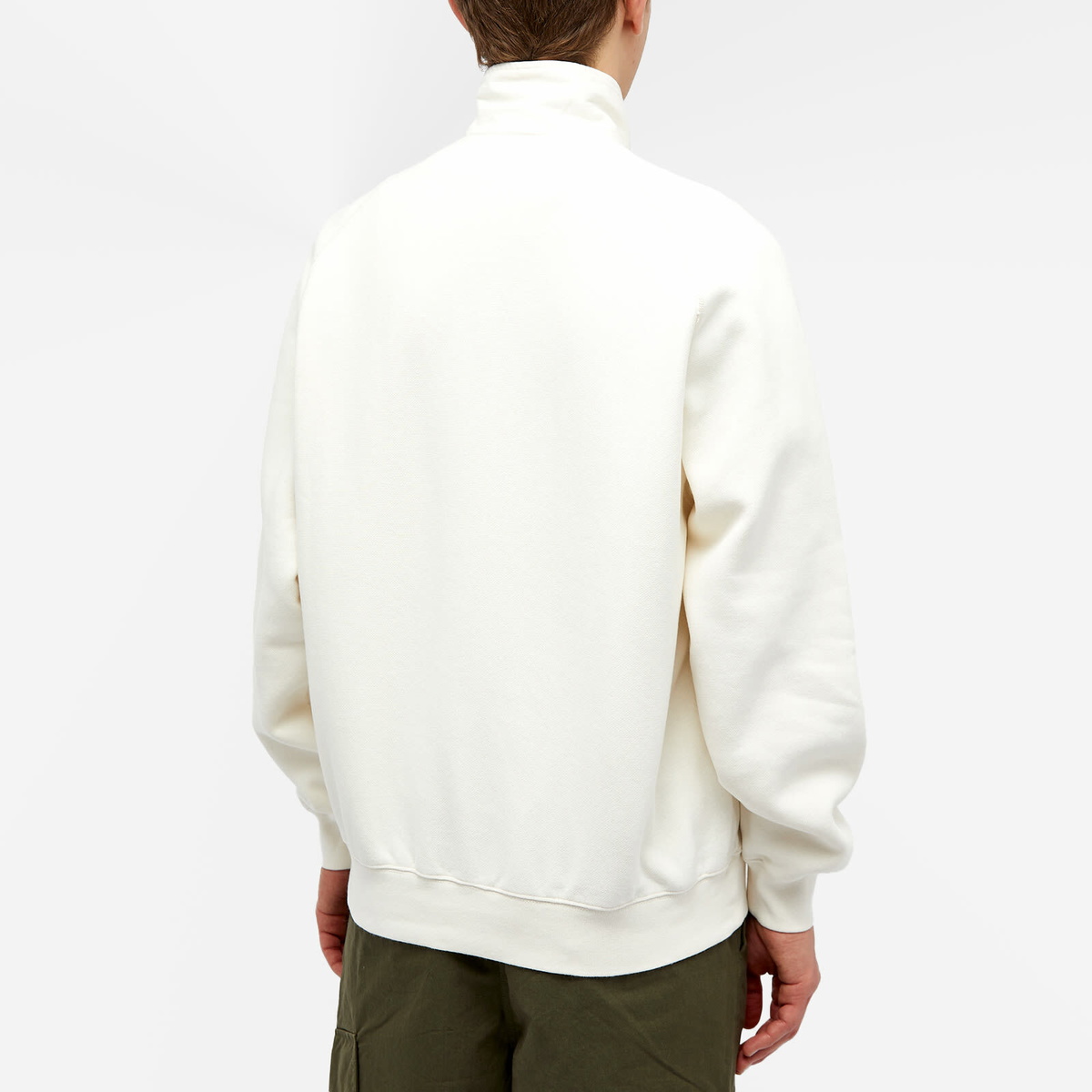 Champion Reverse Weave Men's Button Collar Sweat in Ecru