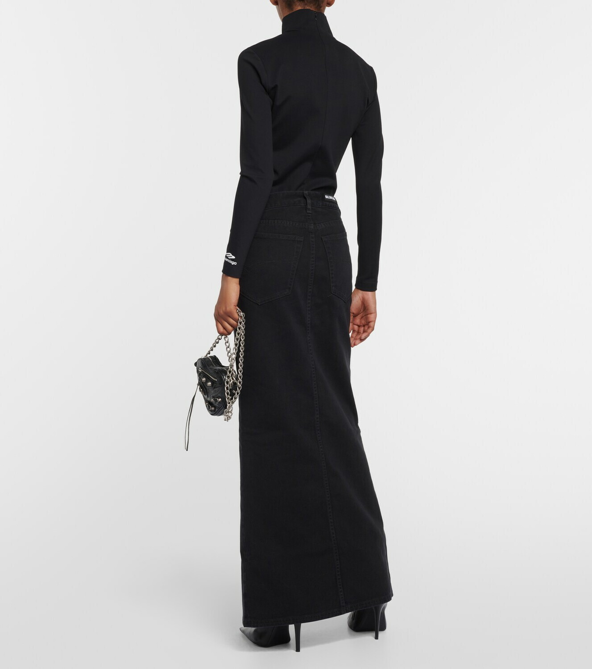 Balenciaga Midrise denim maxi skirt Balenciaga