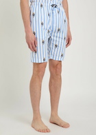 Polo Ralph Lauren Striped Polo-bear Cotton-poplin Sleep Shorts Blue