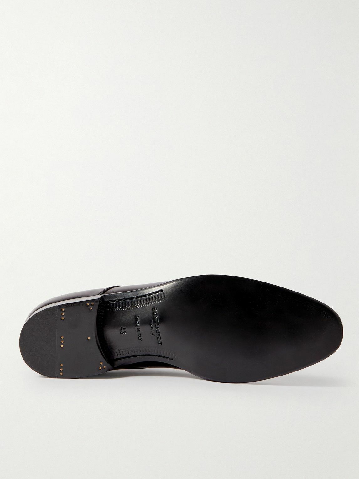 SAINT LAURENT - Adrien 25 Leather Derby Shoes - Brown Saint  display picture 1