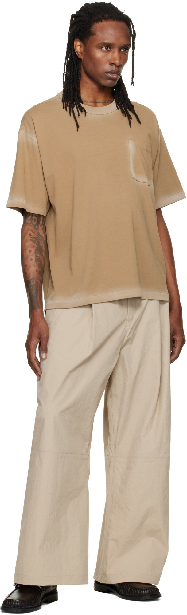 YMC Beige Triple Pocket T-shirt