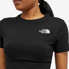 The North Face Women's Cropped Short Sleeve T-Shirt in TNF Black