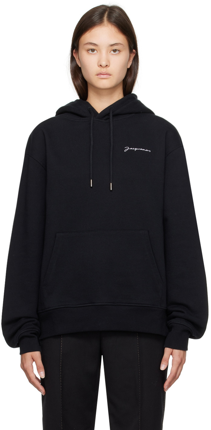 Jacquemus Black Le Papier Le Sweatshirt Brod Hoodie Jacquemus