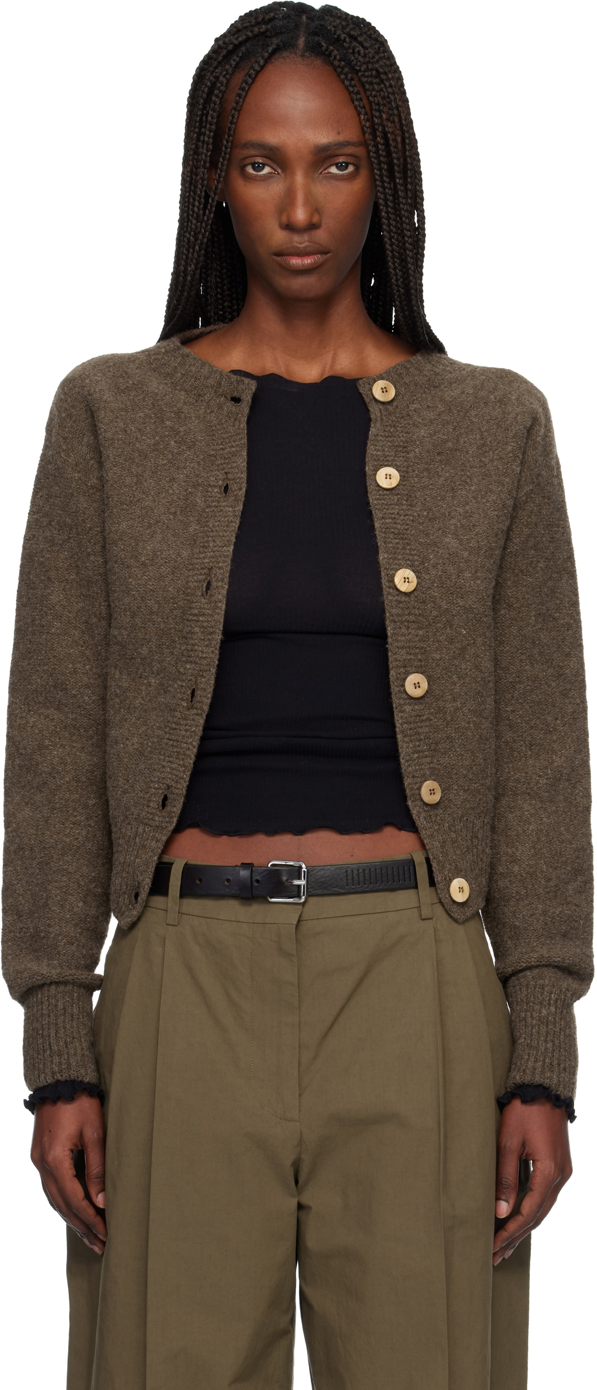 Baserange Brown Tier Cardigan