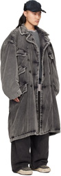Maison MIHARA YASUHIRO Gray Puffer Corduroy Coat