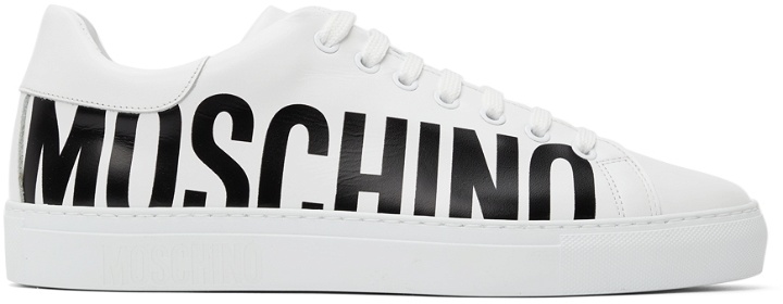 Photo: Moschino White Logo Low Sneakers