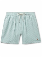 Polo Ralph Lauren - Traveler Straight-Leg Mid-Length Seersucker Swim Shorts - Green
