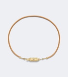 Marie Lichtenberg 18kt gold and leather pendant necklace with diamonds