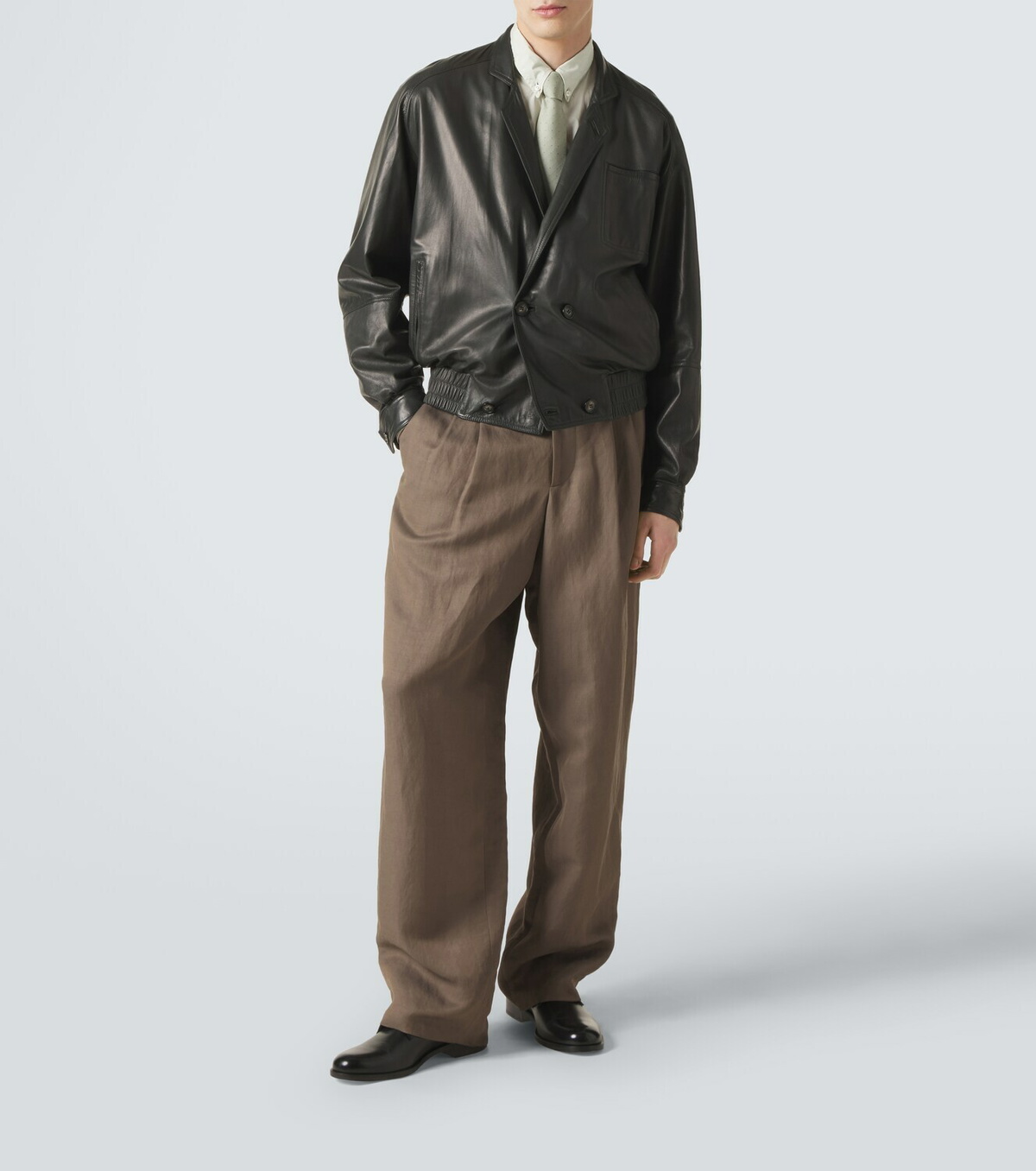 Giorgio Armani Leather bomber jacket