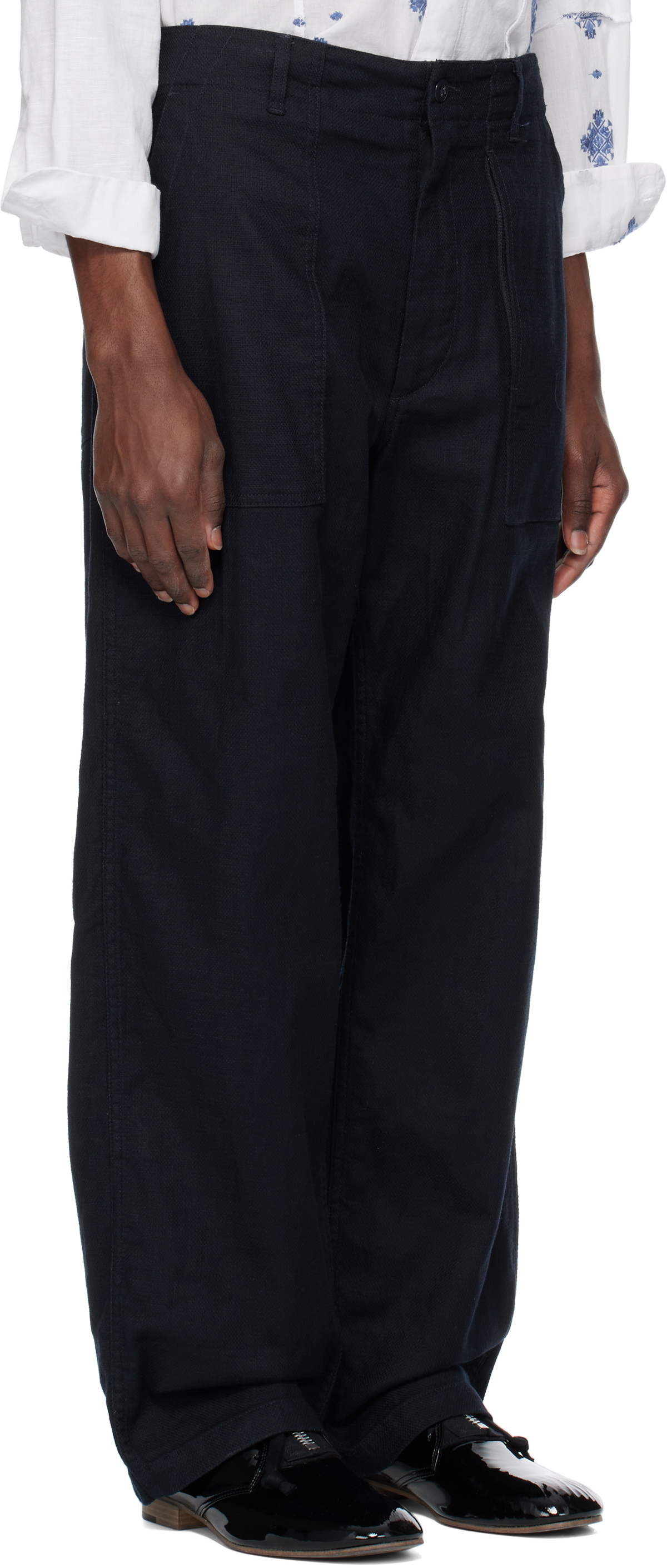 Engineered Garments Navy Fatigue Trousers