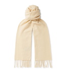 NN07 - Fringed Wool Scarf - Neutrals