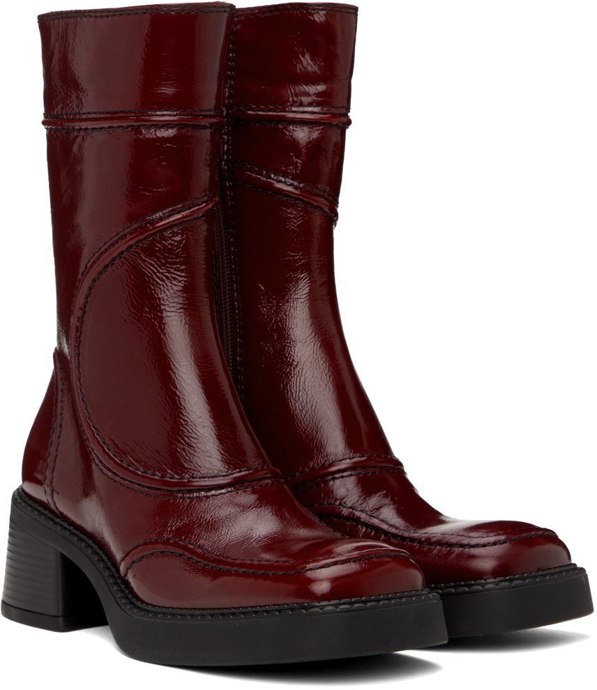 Bottes Wanted Bordeaux à Fermeture éclair - Taille US 8 (environ EU 38) Pour Femme, Occasion