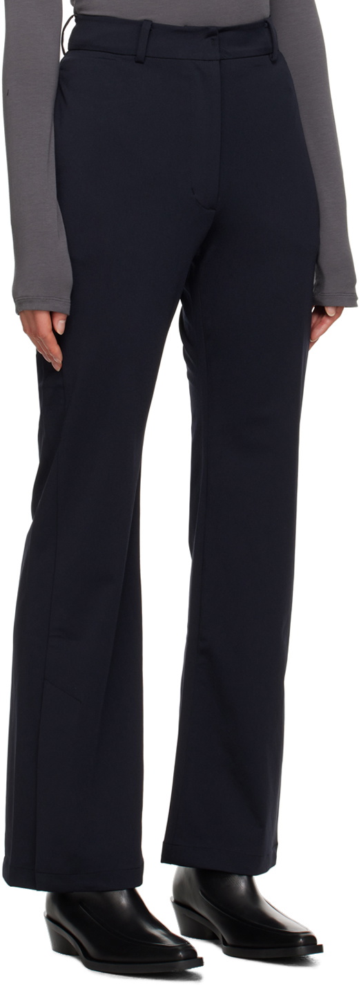 Youth Navy Side-Slit Trousers