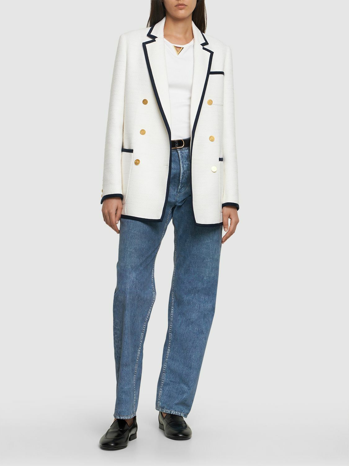 VALENTINO - Double Breast Crisp Tweed Jacket Valentino VALENTINO - Double Breast Crisp Tweed Jacket Valentino