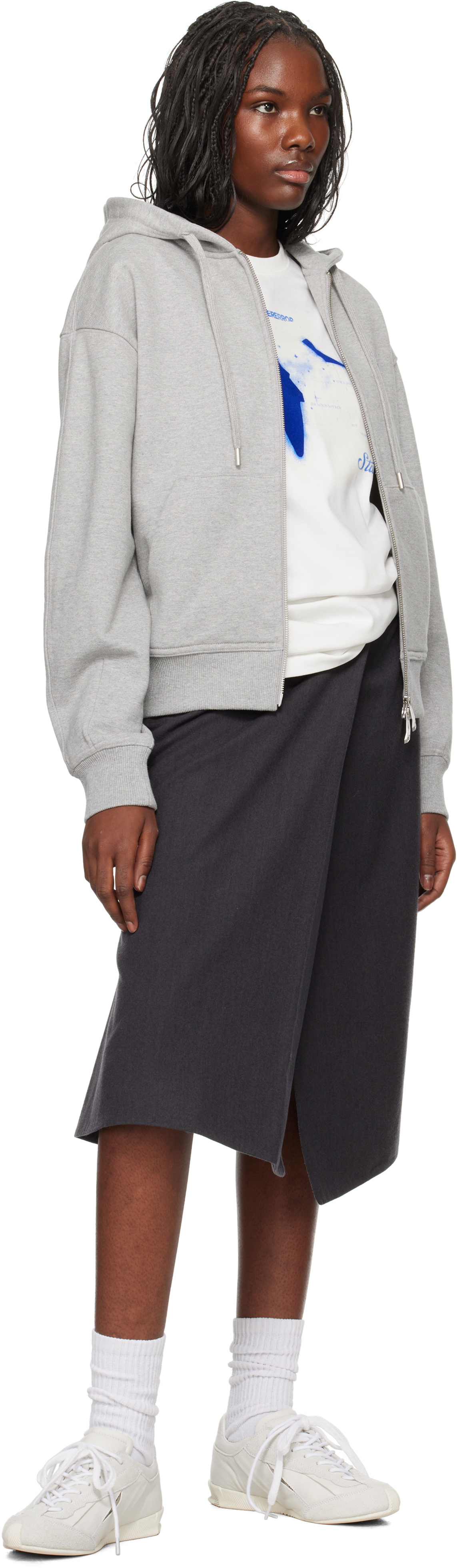 ADER error Gray Product. 63 Midi Skirt