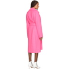 Helmut Lang Pink Alpaca and Wool Coat