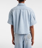 Loewe Paula's Ibiza Anagram cropped denim shirt