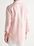 LORO PIANA - Striped Linen Shirt - Pink