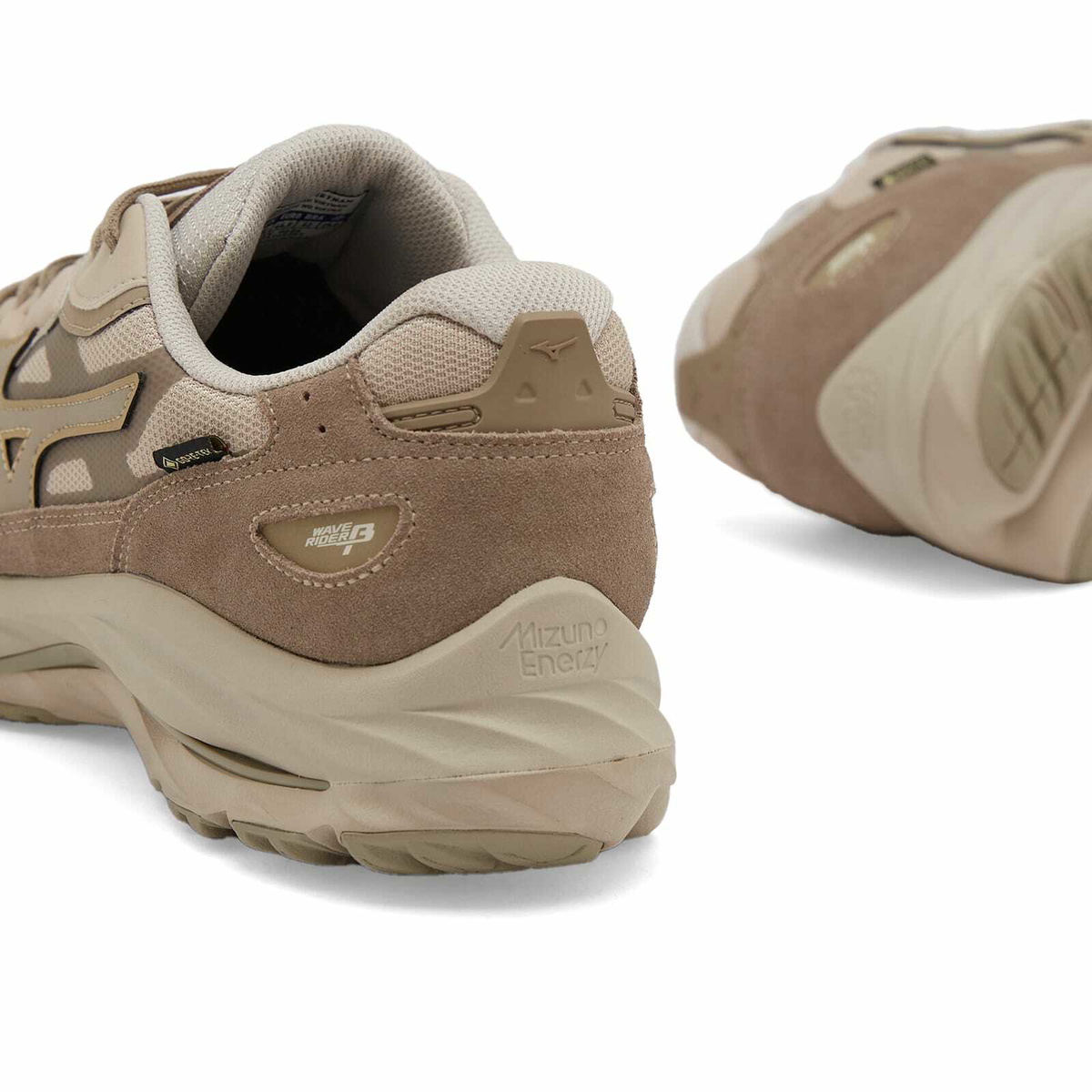 Mizuno Wave Rider Β GTX in Silver Cloud/Vin Khaki/Ge Gold