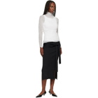 ISSEY MIYAKE White Chiffon Twist Top