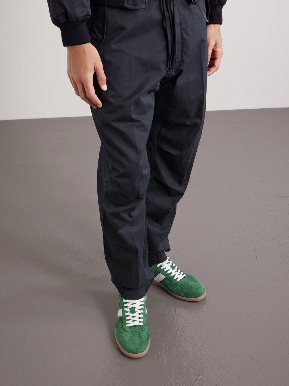 TOM FORD - Archer Leather-Trimmed Suede Sneakers - Green