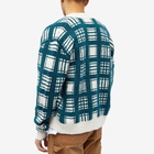 Dickies Men's Galva Check Cardigan in Ecru