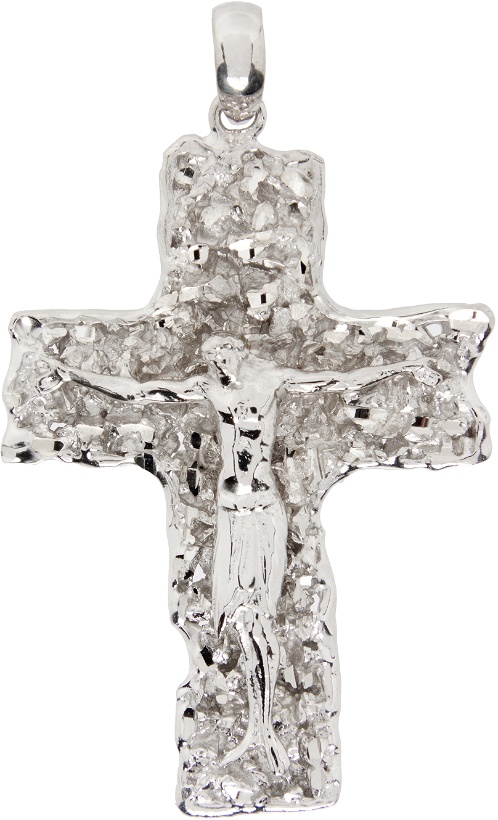 Photo: Veneda Carter SSENSE Exclusive Silver Cross Pendant