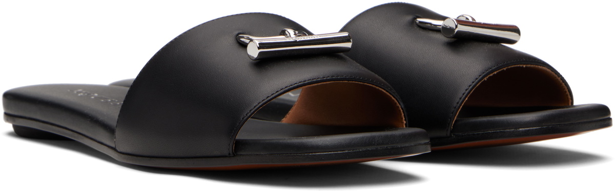 McQueen Black T-Bar Slides