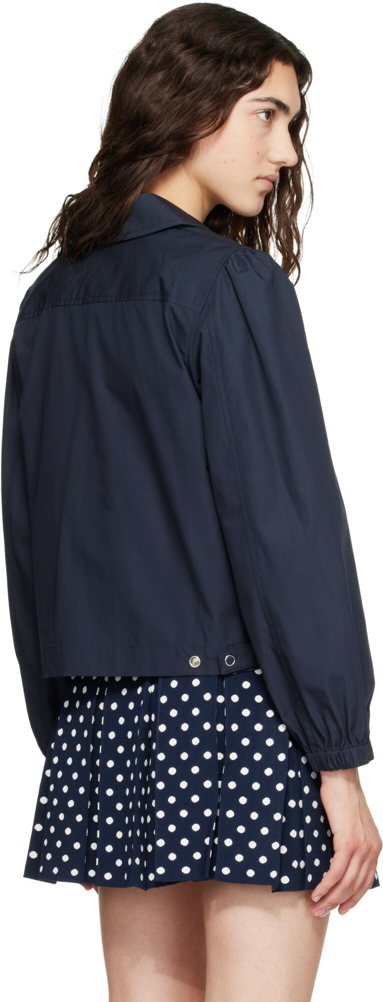 Sandy Liang Navy Necco Jacket